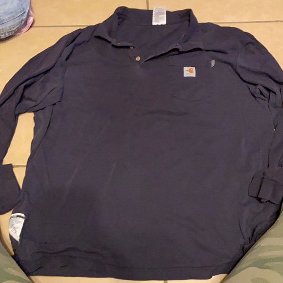 Carhartt Fr Long Sleeve Polo Shirt 